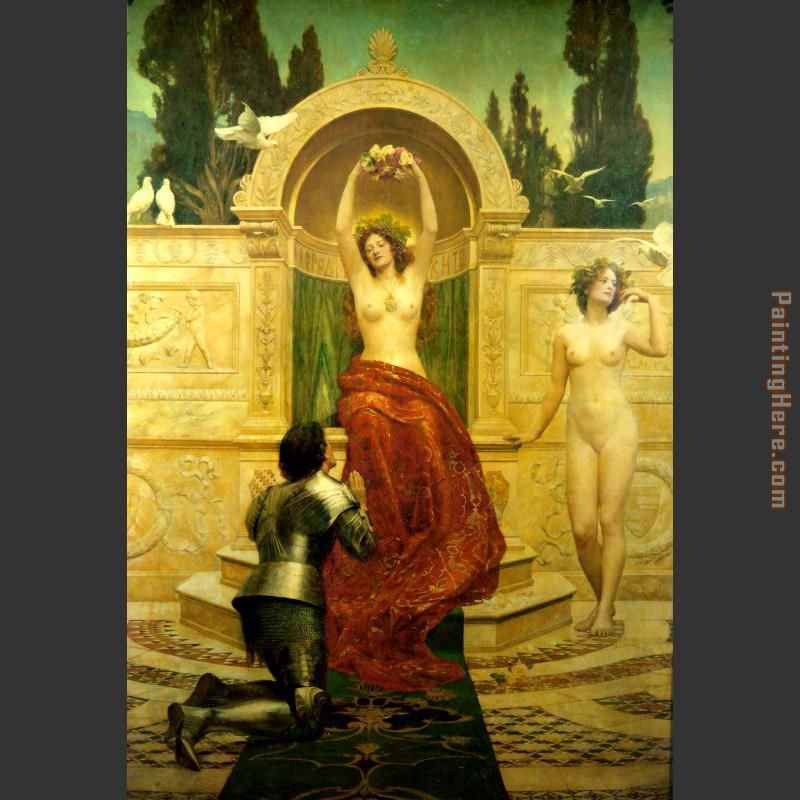 In the Venusberg Tannhauser painting - John Collier In the Venusberg Tannhauser art painting